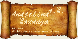 Andjelina Maunaga vizit kartica